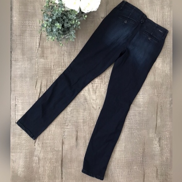 Anthro Level 99 Dark Wash Straight Leg Denim Jeans Size 27 - Picture 5 of 5